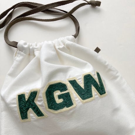 きんちゃく 中　"KGW" 香川 刺繍