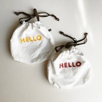 ＜HELLO刺繍＞きんちゃく　小