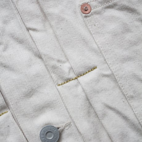 Lot.7110W / 2 Pockets Solid White Denim Jacket