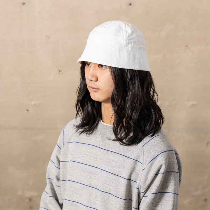 BUTCHER PRODUCTS セーラーハット ホワイト ネイビー SAILOR HAT / セーラーハット <無地> | GENERAL THINGS