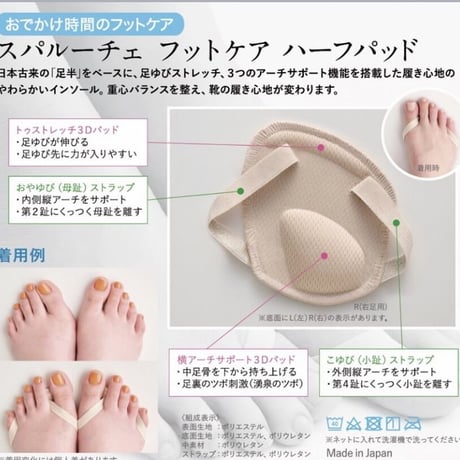 フットケアハーフパッド