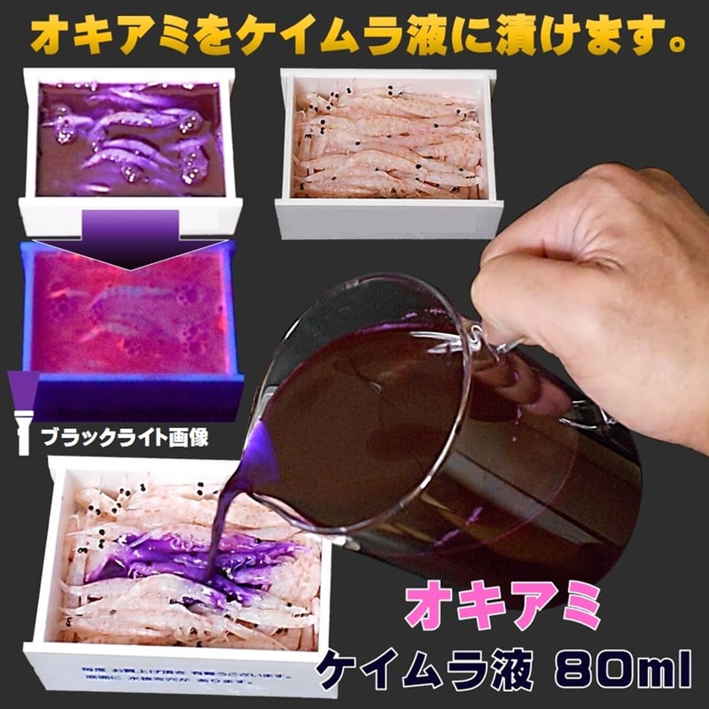 集魚剤 紫外線加工液 ケイムラブルー パープル190ml2色組 冷凍
