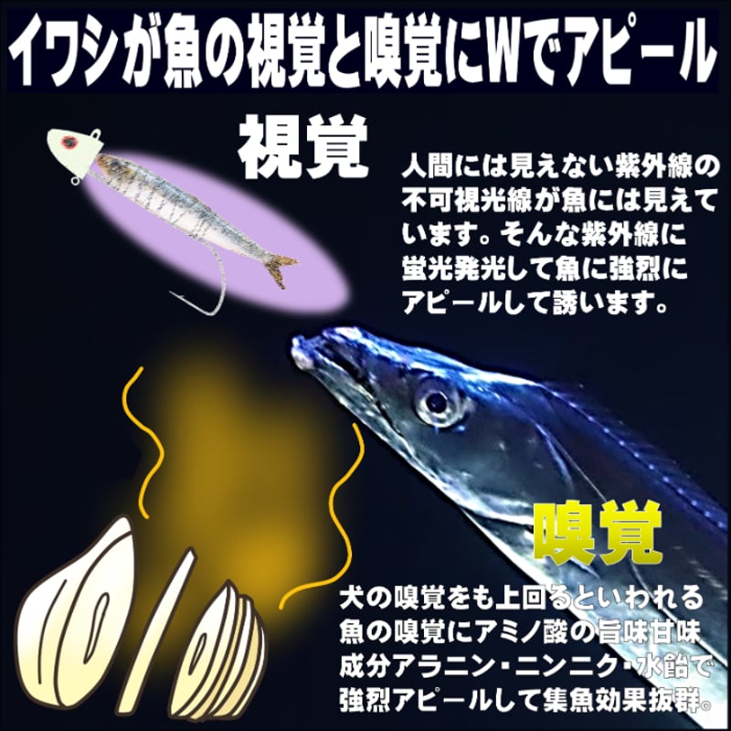 テンヤタチウオ 餌 テンヤ太刀魚 仕掛け 激臭にんにく アミノ酸配合
