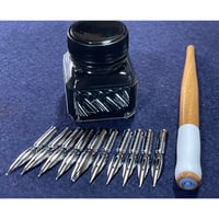 硬筆用ペン先＆ペン軸＆インクセット（海外への発送は対応できません。）