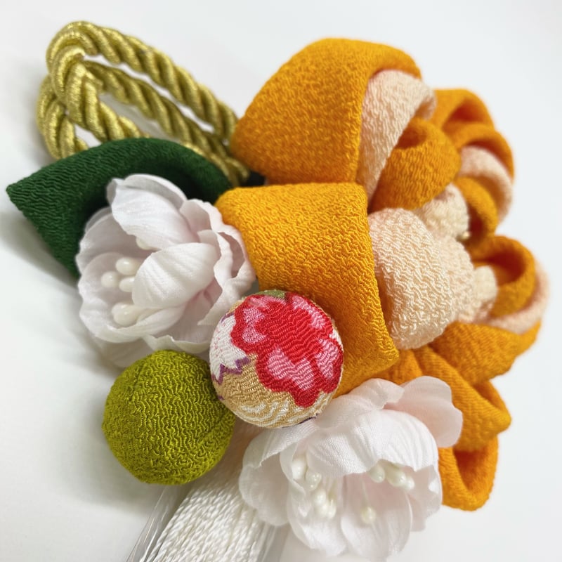 黄金蜜柑 Flower Art Frame 髪飾り【No.030901】 | タナヲ屋呉服店