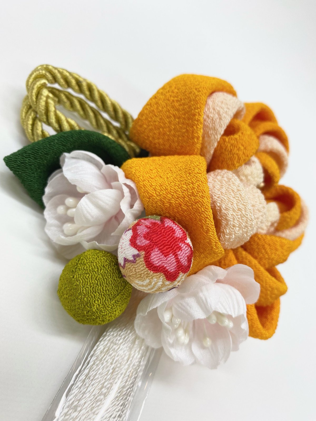 黄金蜜柑 Flower Art Frame 髪飾り【No.030901】 | タナヲ屋呉服