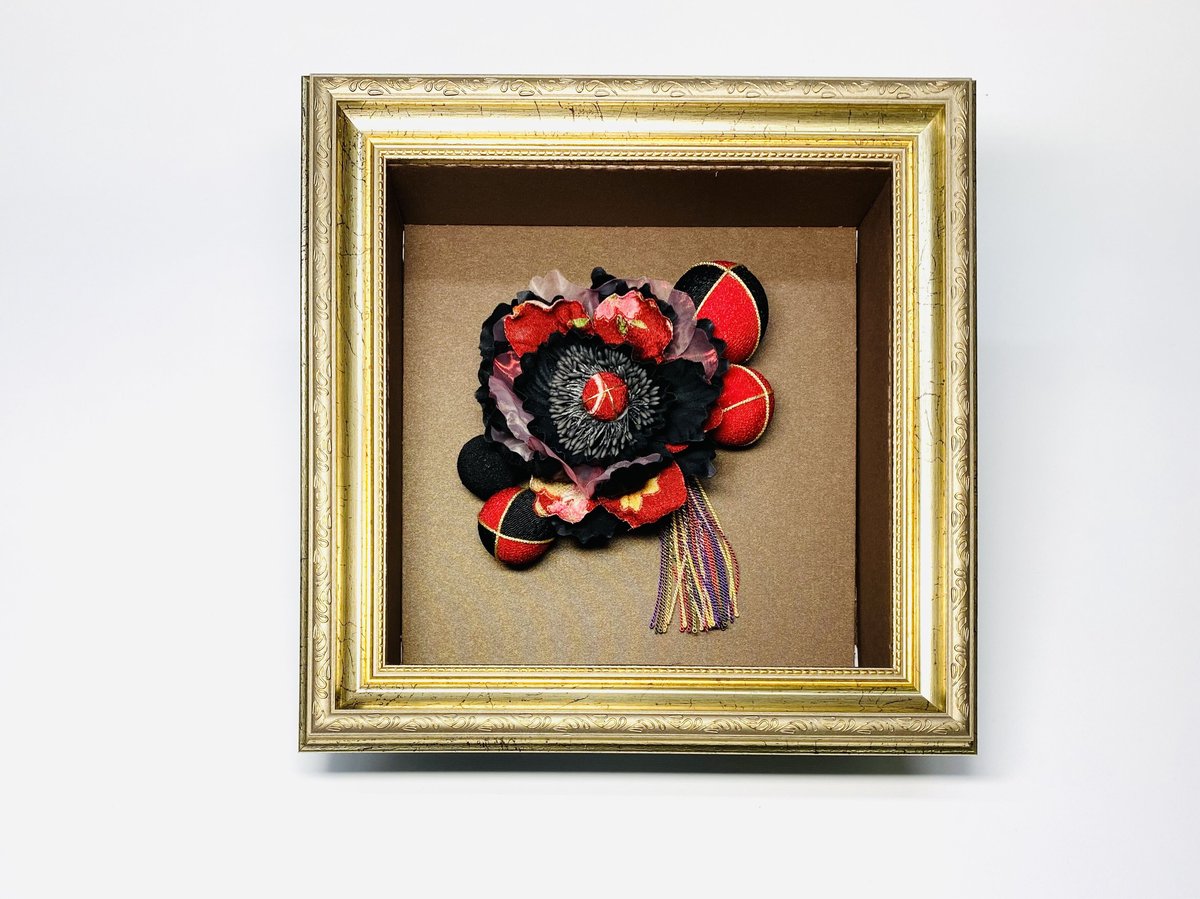 牡丹と手鞠 Flower Art Frame 髪飾り【No.021001】 | タナヲ屋呉服店