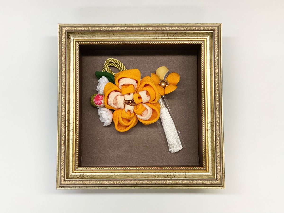 黄金蜜柑 Flower Art Frame 髪飾り【No.030901】 | タナヲ屋呉服