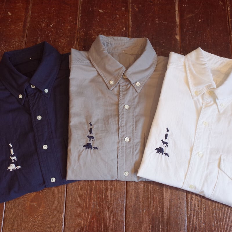 マウンテンリーチ 動物刺繍BD ボタンシャツ Animal B.D. – MOUNTAIN