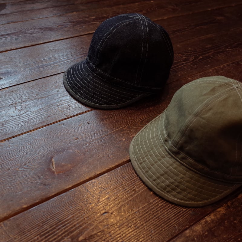 NIGEL CABOURN DECK CAP COTTON LINEN DENIM | MA