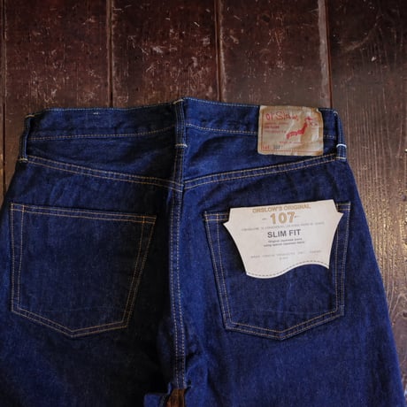 orSlow  #107  IVY FIT SELVEDGE DENIM ONE WASH