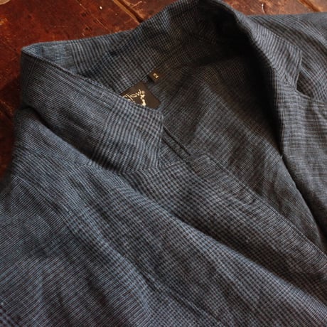 orSlow  SIMPLE LIGHT JACKET / INDIGO CHECK