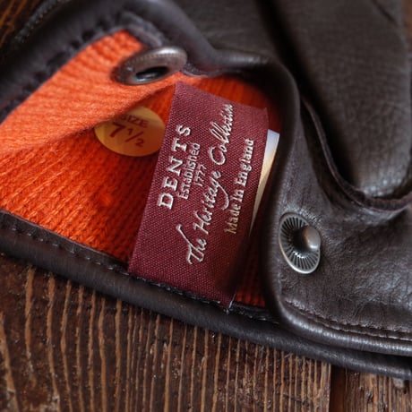 DENTS  "ETON" Heritage Three-Point Cashmere-Lined Deerskin Leather Gloves