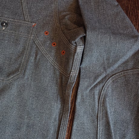 Nigel Cabourn  NEW MEDICAL SHIRT "SALT&PEPPER"