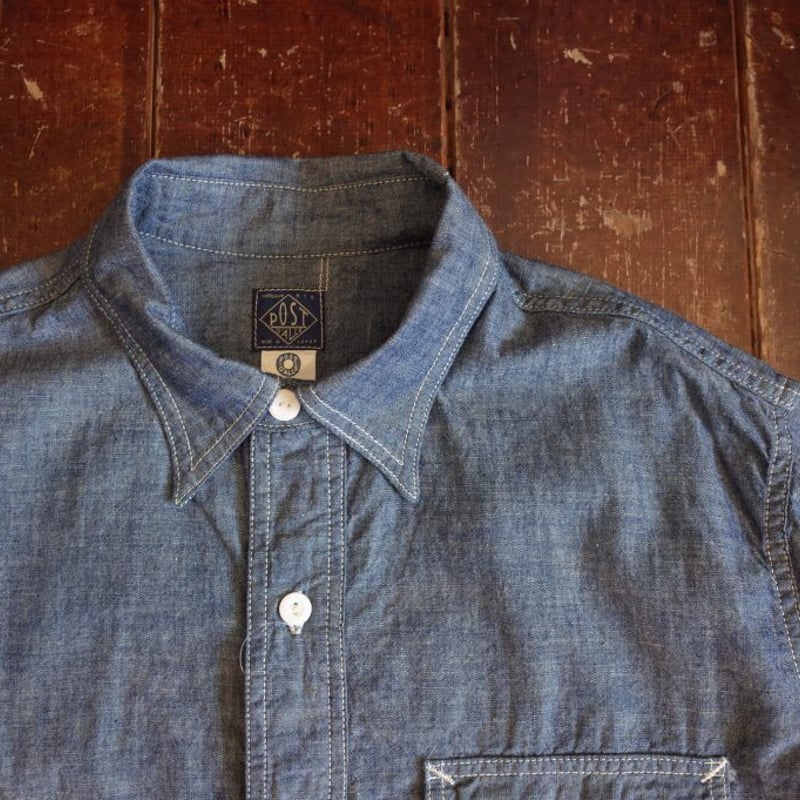POST O'ALLS 3213-11ポストオーバーオールズ シャンブレーシャツ Post O' Alls(ポストオーバーオールズ)/THE NAVY CUT : CHAMBRAY