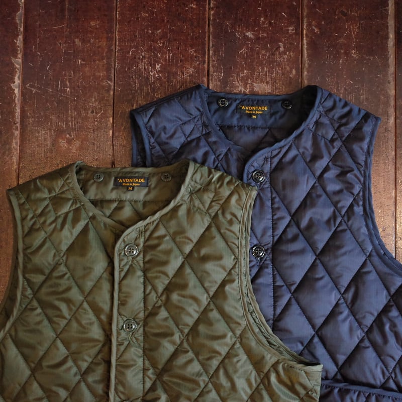 A VONTADE Quilted Liner Vest -Detachable Col