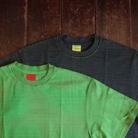 YONETOMI  NEW BASIC GARMENT DYED BORDER T-SHIRT