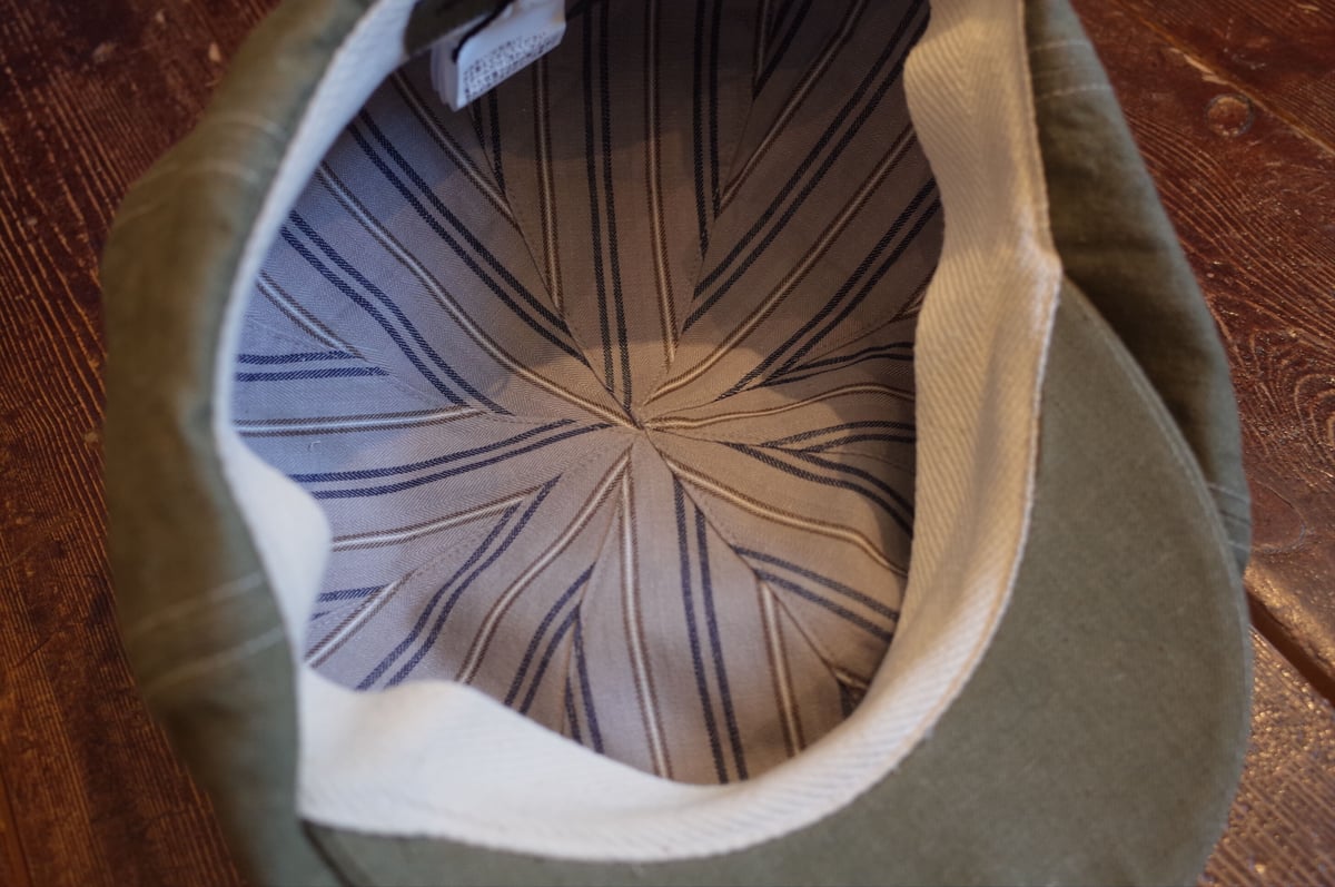 NIGEL CABOURN CASQUETTE - COTTON LINEN DENIM