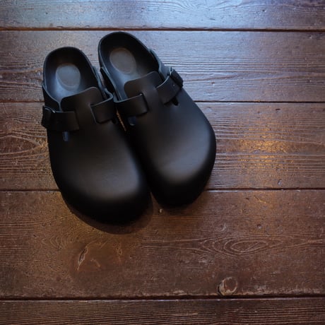 BIRKENSTOCK  BOSTON EXQUISITE  BLACK NATURAL LEATHER