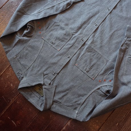 Nigel Cabourn  NEW MEDICAL SHIRT "SALT&PEPPER"