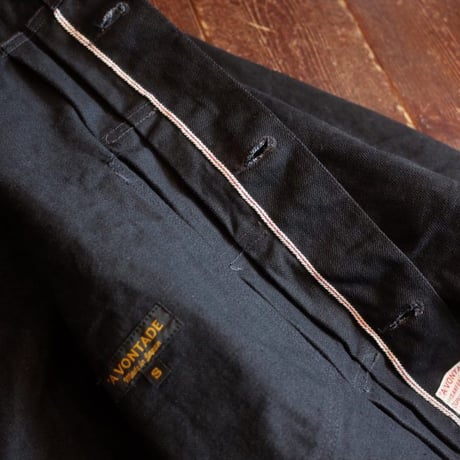 *A VONTADE  WW2 DENIM JACKET  13.5OZ SELVEDGE DENIM / BLACK