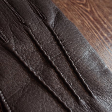 DENTS  "ETON" Heritage Three-Point Cashmere-Lined Deerskin Leather Gloves