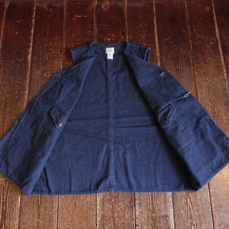 Post O' Alls  #3503 - 8DI  DEE Vest 2  8oz Denim Indigo Deep Wash