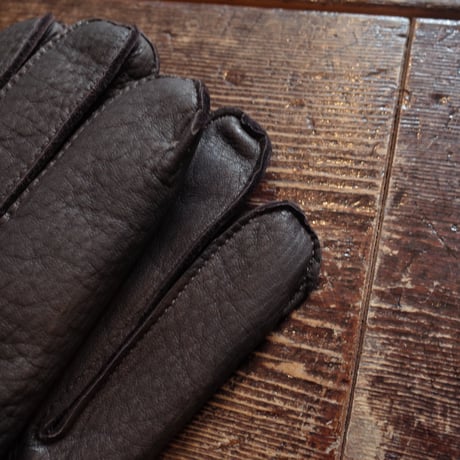 DENTS  "ETON" Heritage Three-Point Cashmere-Lined Deerskin Leather Gloves