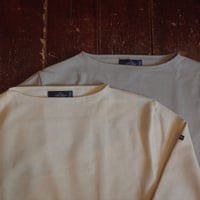 SAINT JAMES  OUESSANT "SOLID"  ECRU & PERLE