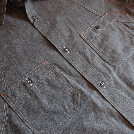 Nigel Cabourn  NEW MEDICAL SHIRT "SALT&PEPPER"