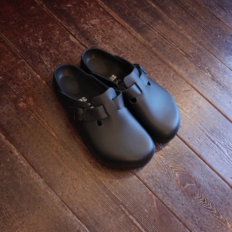 BIRKENSTOCK  BOSTON EXQUISITE  BLACK NATURAL LEATHER