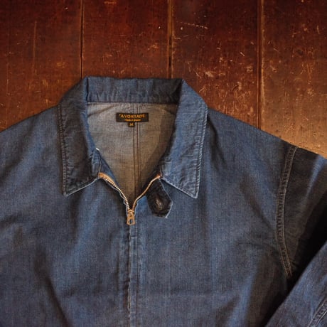 *A VONTADE  Denim ZIP Jacket  10oz Selvdge Denim