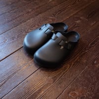 BIRKENSTOCK  BOSTON EXQUISITE  BLACK NATURAL LEATHER