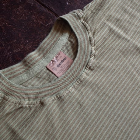 Yonetomi  GARMENT DYED BORDER T-SHIRT (Short Sleeve)