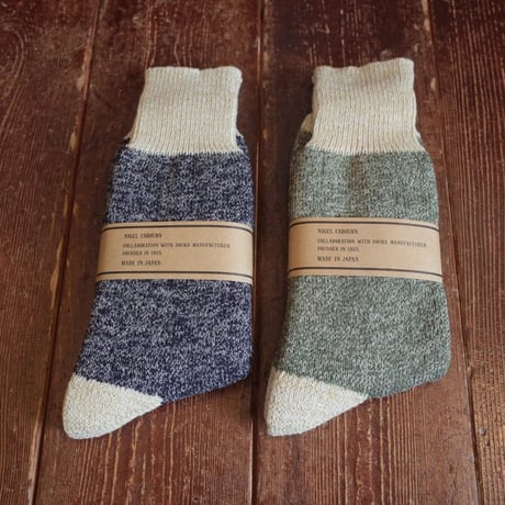 NIGEL CABOURN  PILE 2-TONE SOCKS