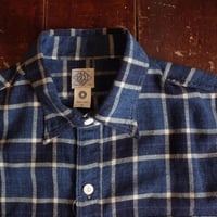 POST O' ALLS  #3216-FP1  NAVY CUT 2  COTTON FLANNEL PLAID