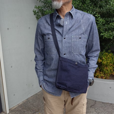 Nigel Cabourn  MAGAZINE BAG - INDIGO
