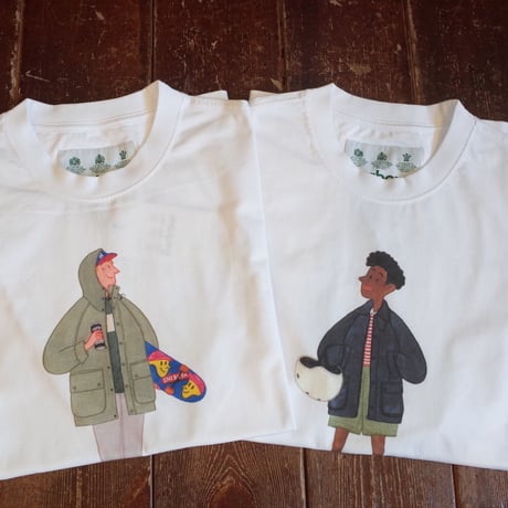Barbour "WHITE LABEL" × Mr.SLOW BOY  HELMET TEE  &  SKATER TEE