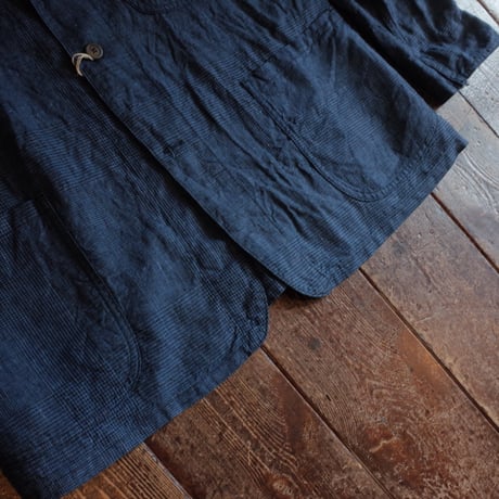 orSlow  SIMPLE LIGHT JACKET / INDIGO CHECK