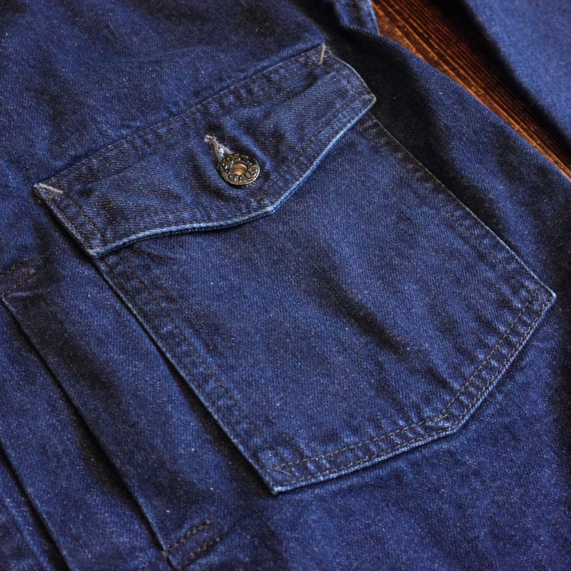美品 1990's POST O'ALLS  Ranchero indigo POST O'ALLS / EL RANCHERO 3 *12OZ. DENIM INDIGO DEEP WASH