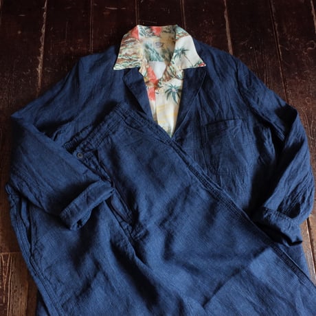 orSlow  SIMPLE LIGHT JACKET / INDIGO CHECK