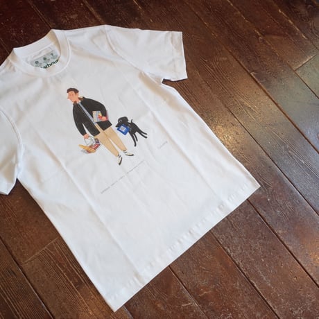 Barbour "WHITE LABEL"× Mr.SLOW BOY  SHOPPER TEE