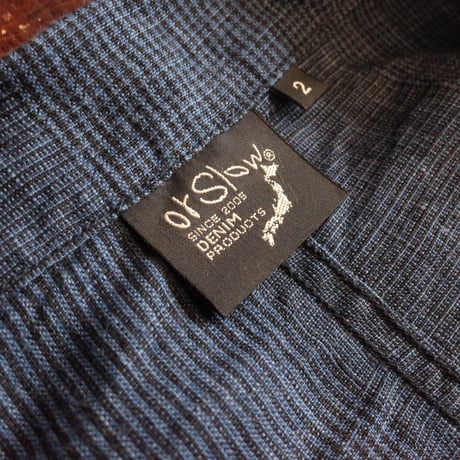 orSlow  SIMPLE LIGHT JACKET / INDIGO CHECK