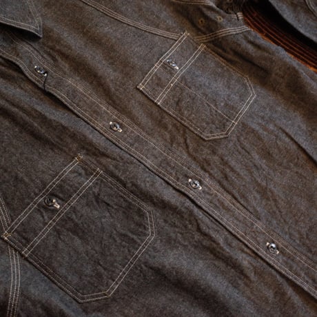 Nigel Cabourn  NEW MEDICAL SHIRT - BLACK