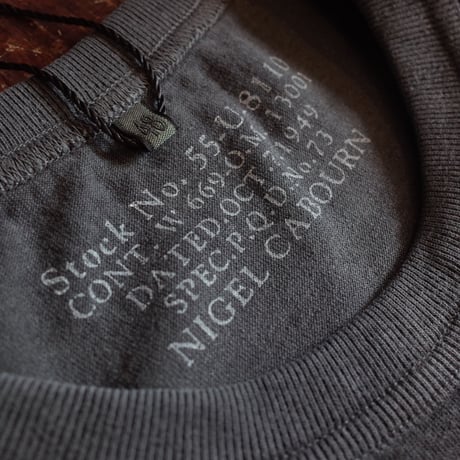 Nigel Cabourn  5.6oz BASIC T-SHIRT "PIGMENT"