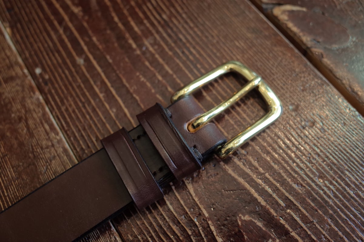 M.F.SADDLERY イングランド製 レザーベルト 30インチ ブラック 楽天