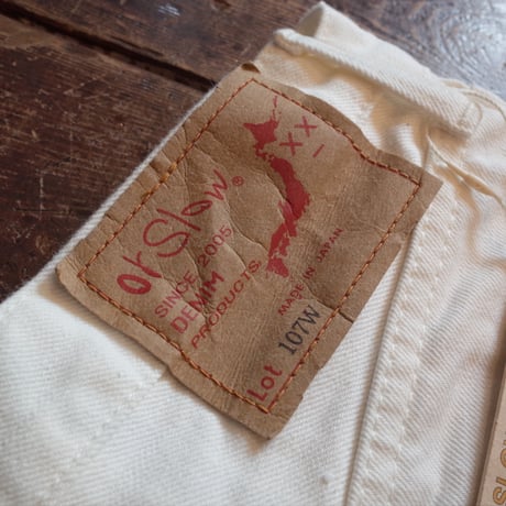 OrSlow  #107  IVY FIT  WHITE DENIM
