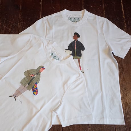 Barbour "WHITE LABEL" × Mr.SLOW BOY  HELMET TEE  &  SKATER TEE