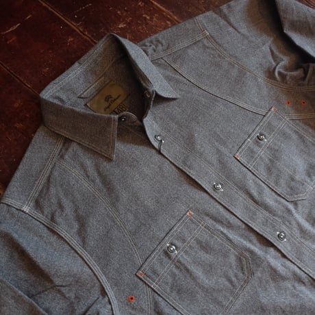 Nigel Cabourn  NEW MEDICAL SHIRT "SALT&PEPPER"