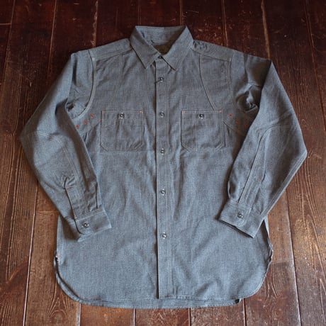 Nigel Cabourn  NEW MEDICAL SHIRT "SALT&PEPPER"
